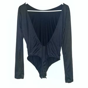 Vici Low Back Black Bodysuit